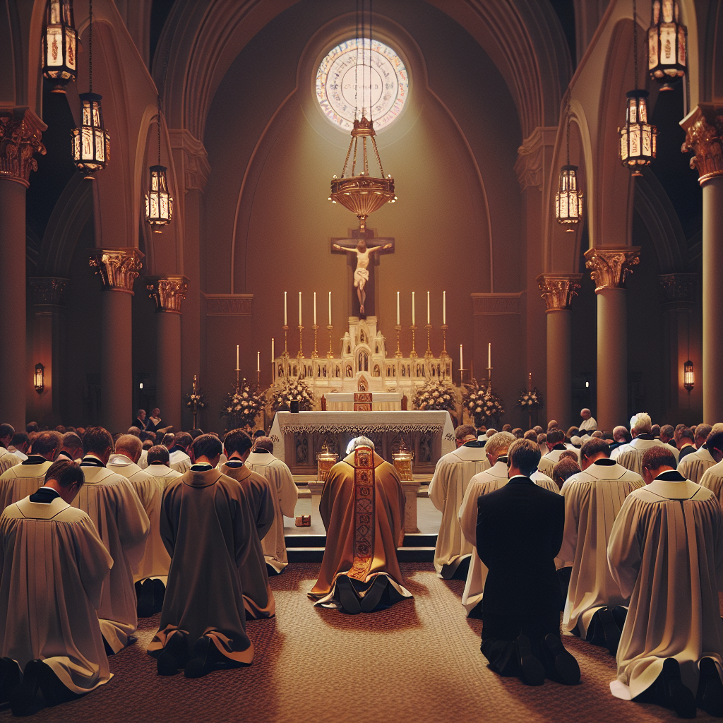 kneel at Catholic Mass
